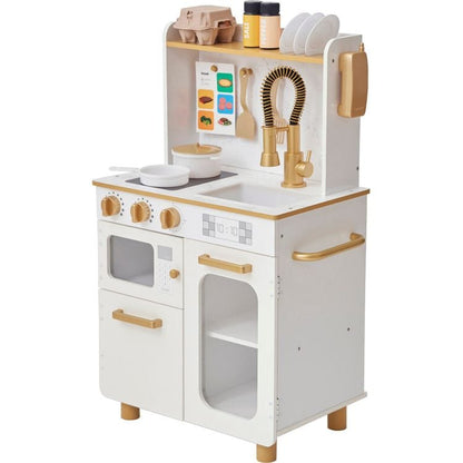 Little Chef Memphis Play Kitchen + Accessories - White/Gold