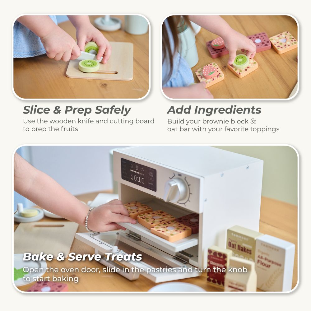 Little Chef Santa Barbara Wooden Healthy Dessert Set with 27 Accessories