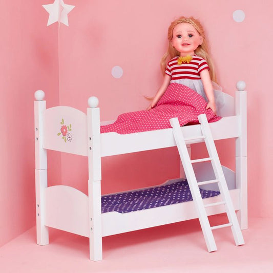 Little Princess 18" Doll Double Bunk Bed - Grey