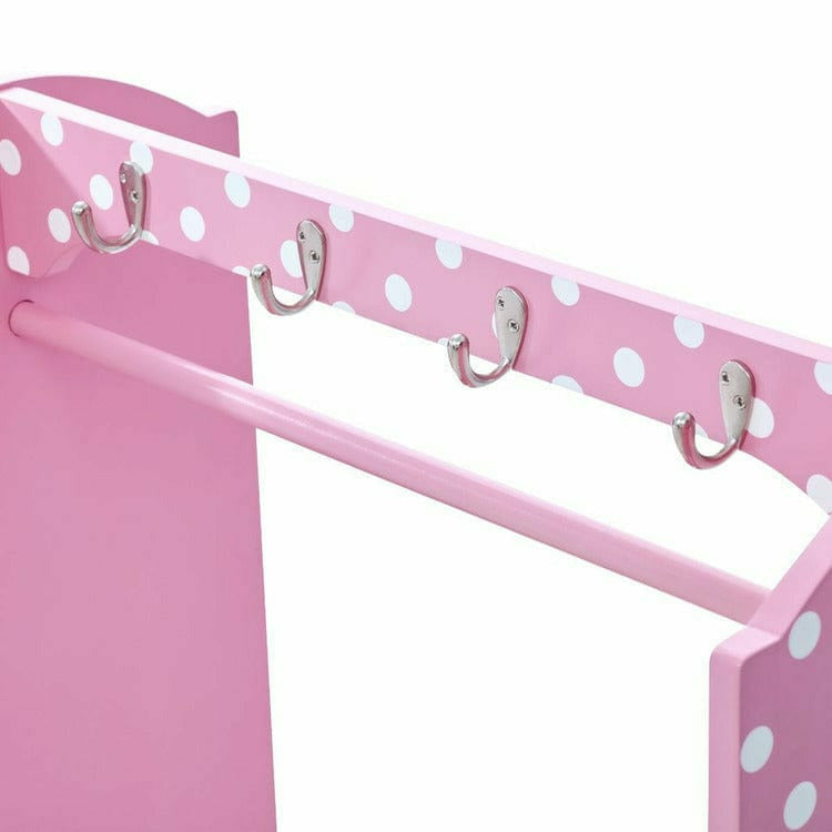 Little Princess Bella Clothing Rack with Storage - Pink