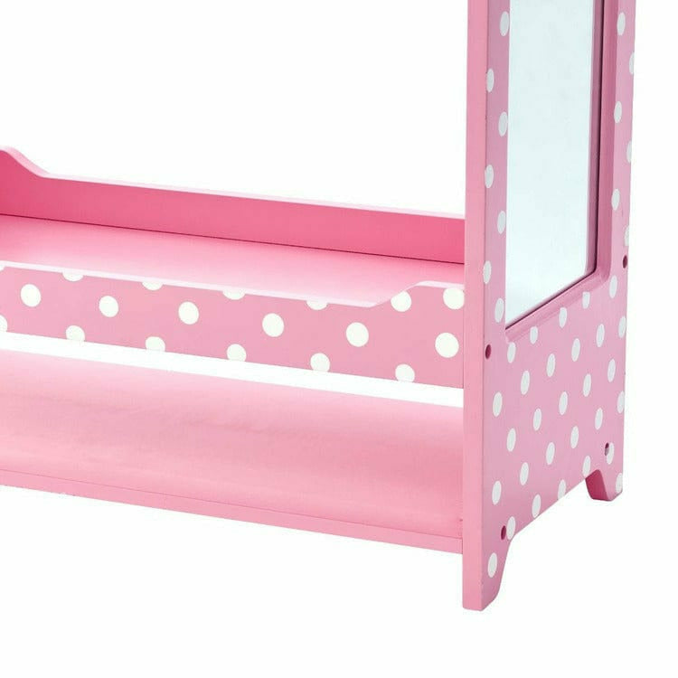 Little Princess Bella Clothing Rack with Storage - Pink