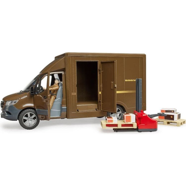 MB Sprinter UPS Truck with Driver Figure and Accessories