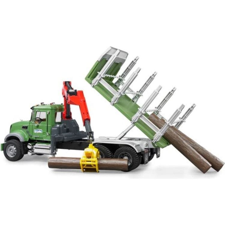 Mack Granite Timber Truck with Loading Crane & 3 Trunks