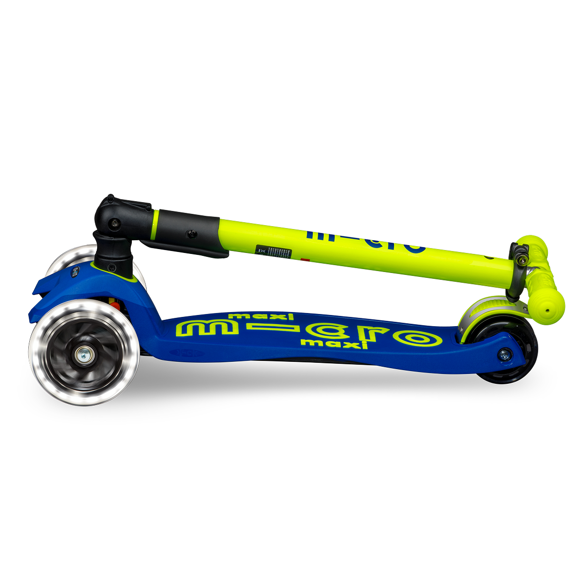 Maxi Deluxe Foldable LED Scooter - Neon Canary Yellow
