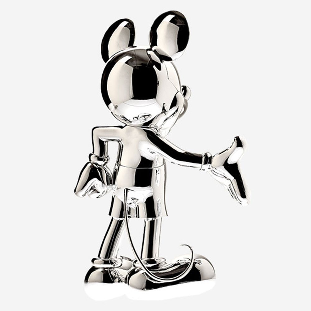 Mickey Mouse 12" Welcome Studio Figurine - Silver
