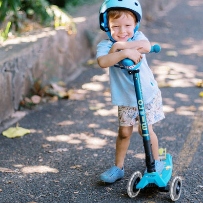 Micro Maxi Foldable LED Scooter -  Petrol Green