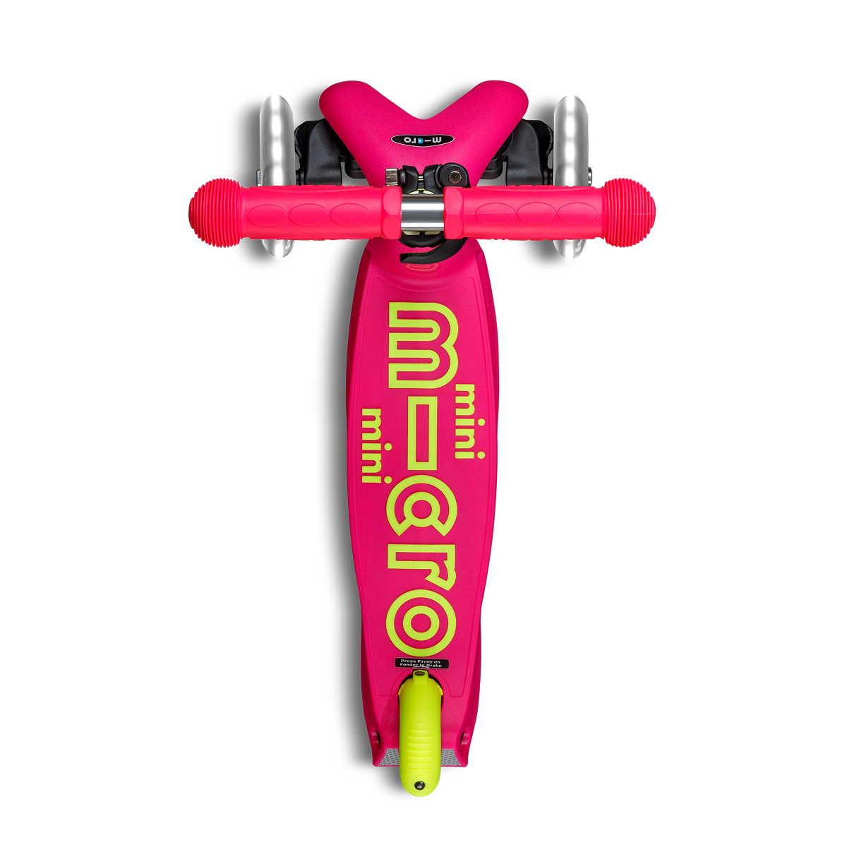 Mini Deluxe Foldable LED Scooter - Neon Flamingo Pink/Yellow