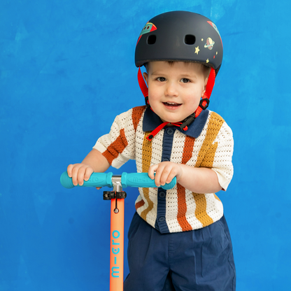 Mini Deluxe Foldable LED Scooter - Neon Sunset Orange/Aqua