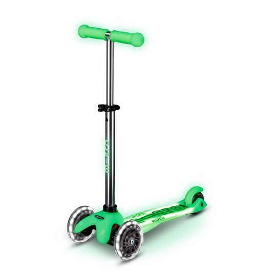Mini Deluxe Glow LED Plus Scooter - Icy Lime