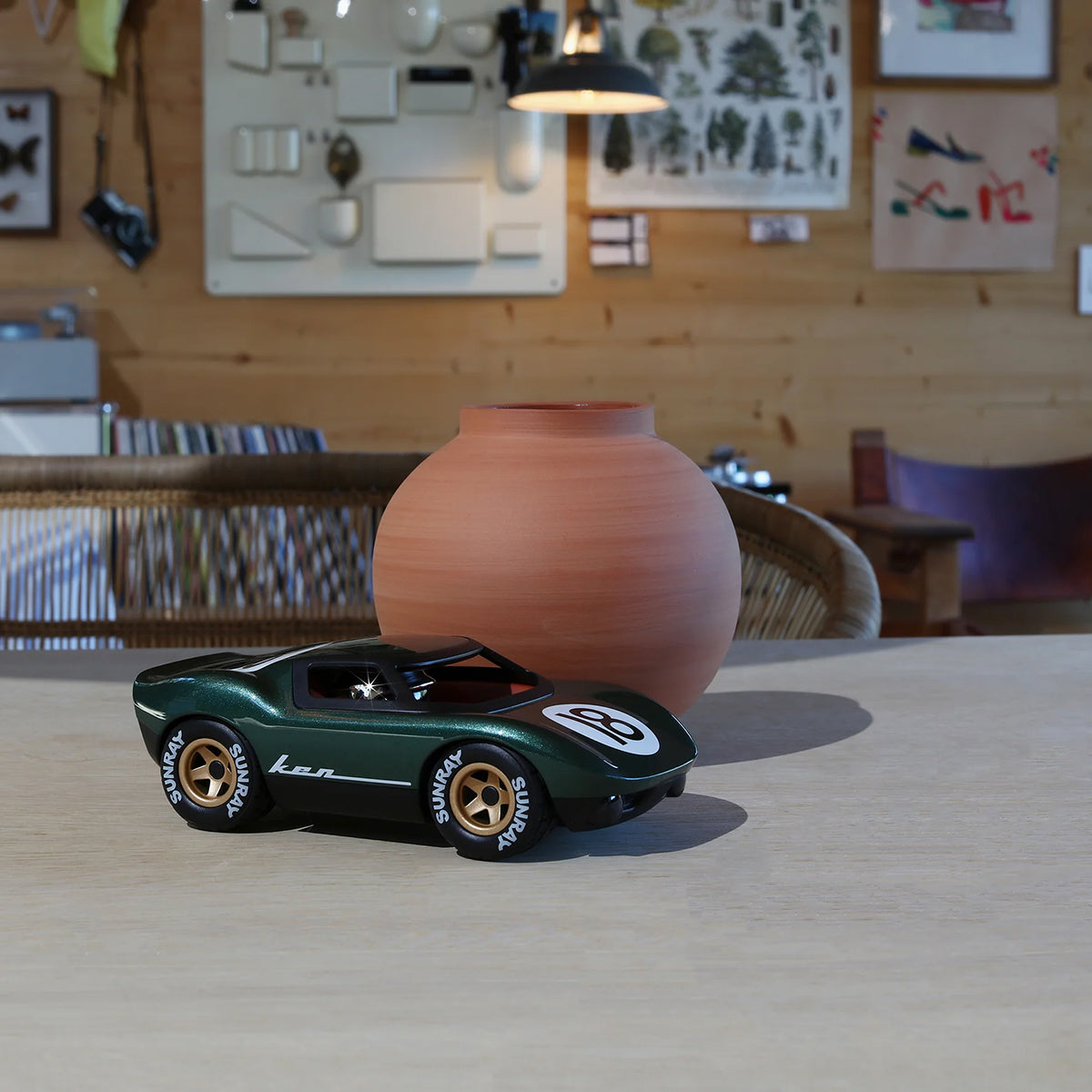 Mini Ken Rogers Toy Car - Metallic Green