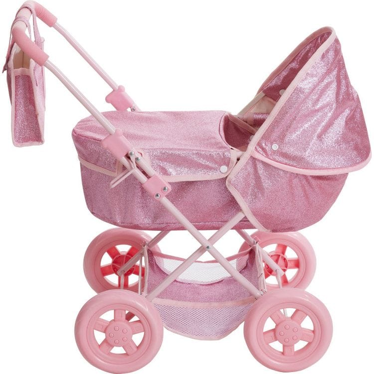 Olivia's Little World Baby Doll Bassinet Pram with Cover