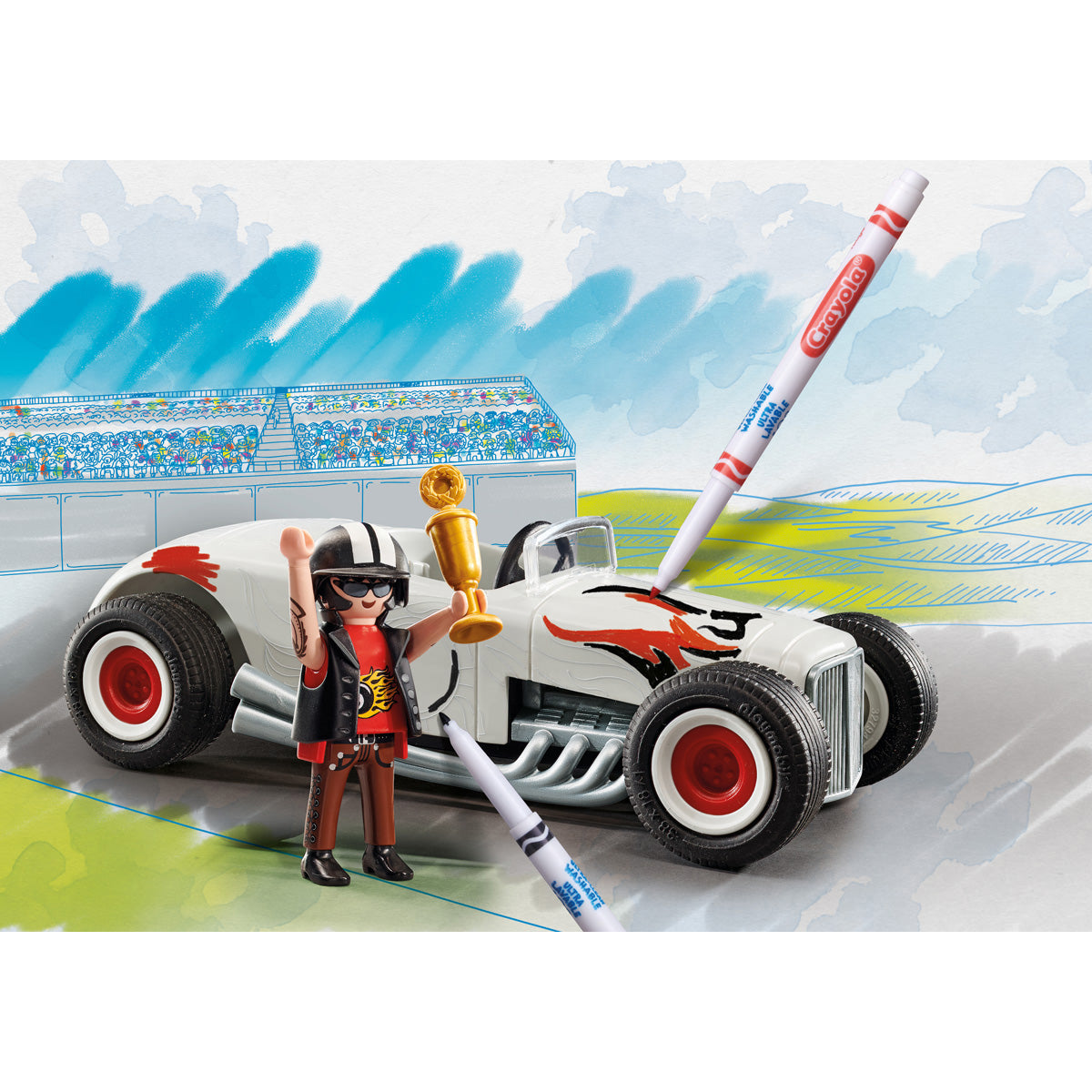 PLAYMOBIL Color: Hot Rod Playset