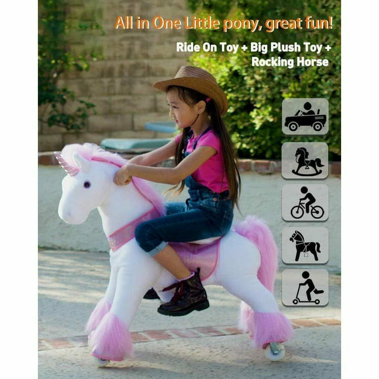 Pink Model U Ride-On Unicorn - 4-7 Years
