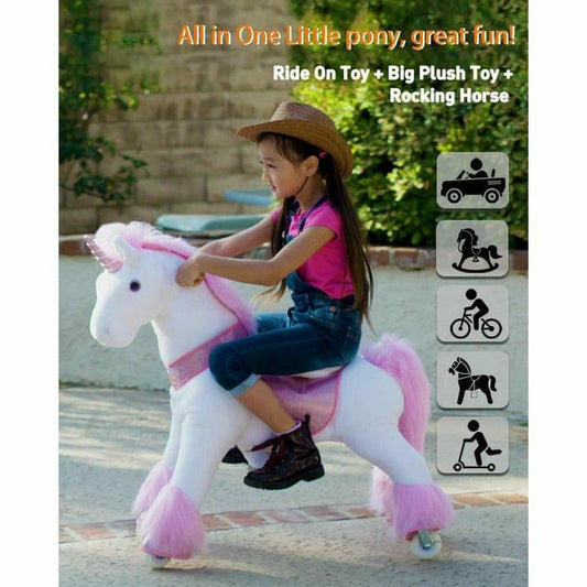 Pink Model U Ride-On Unicorn - 4-7 Years