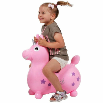 Pink Rody Magical Unicorn Inflatable Bouncer Ride-on