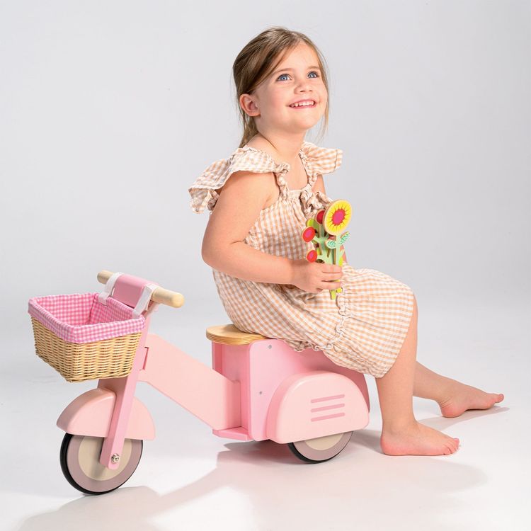 Pink Scooter with Basket