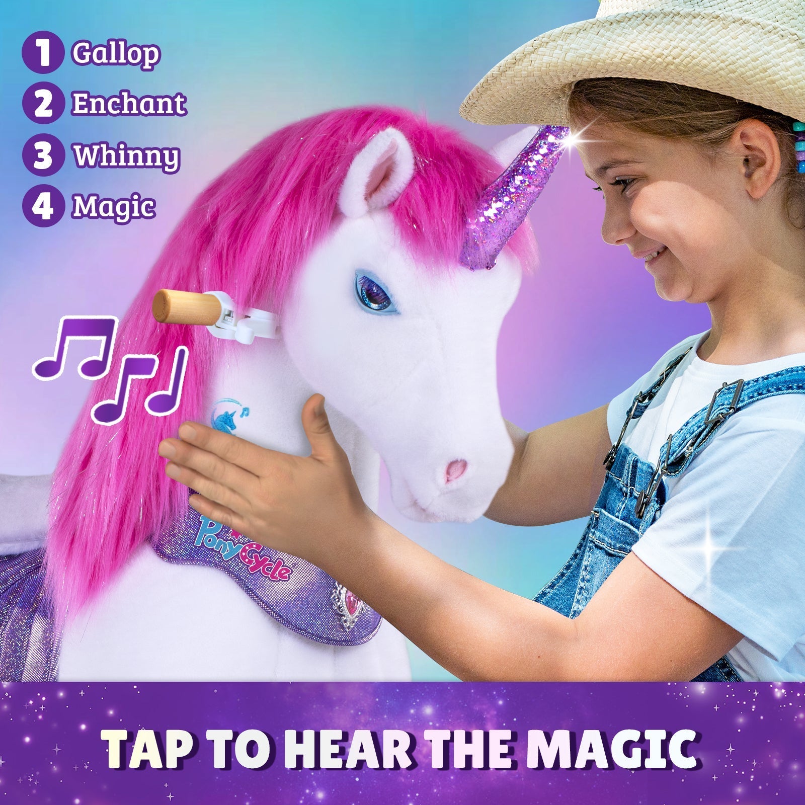 Pink Unicorn Model Y Ride on Toy - 3-4 Years
