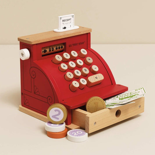 Play Wooden Cash Register & Money