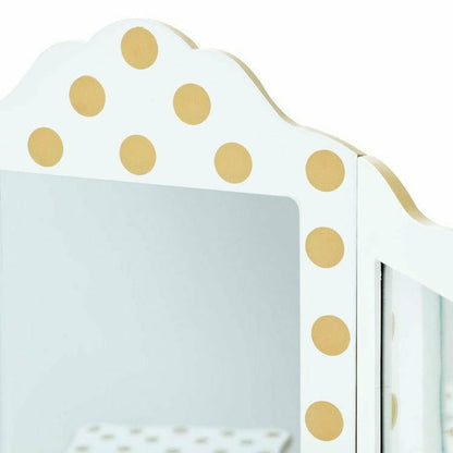 Polka Dot Gisele Play Vanity Set - White/Gold