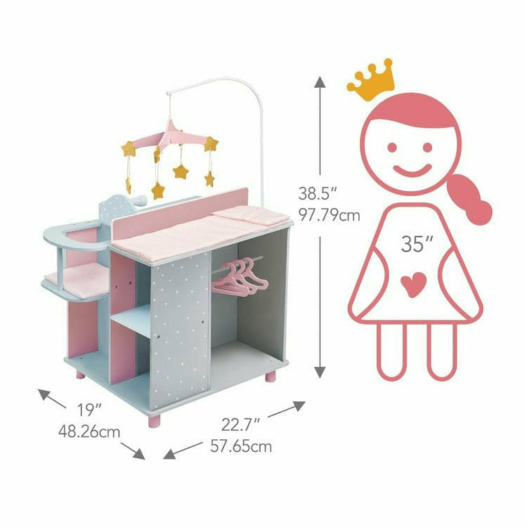 Polka Dots Princess Baby Doll Changing Station