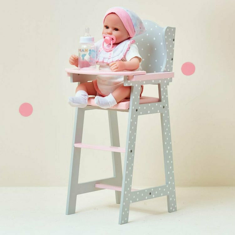 Polka Dots Princess Baby Doll High Chair - Grey