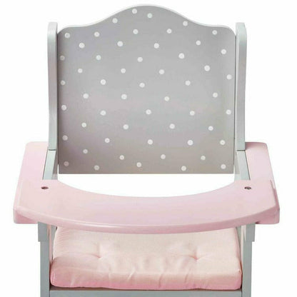Polka Dots Princess Baby Doll High Chair - Grey