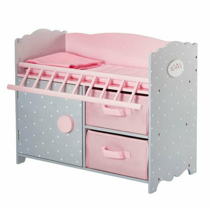 Princess Baby Doll Crib with Cabinet and Cubby
