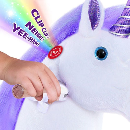 Purple Model U Ride-On Unicorn - 7+ Years