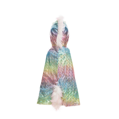 Rainbow Reversible Unicorn Dragon Cape - Size 5-6 Years