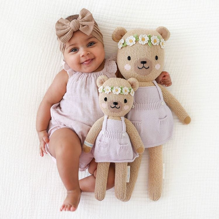 Regular 20" Olivia the Honey Bear Hand-Knit Doll