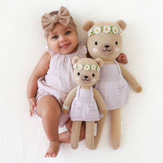Regular 20" Olivia the Honey Bear Hand-Knit Doll