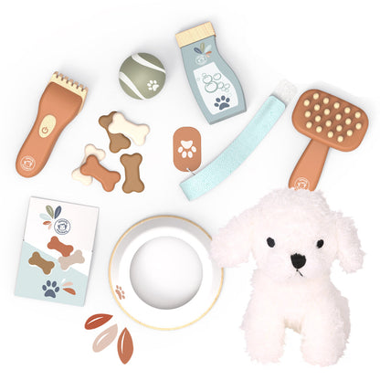 Dog Plush with Accessories & Suitcase