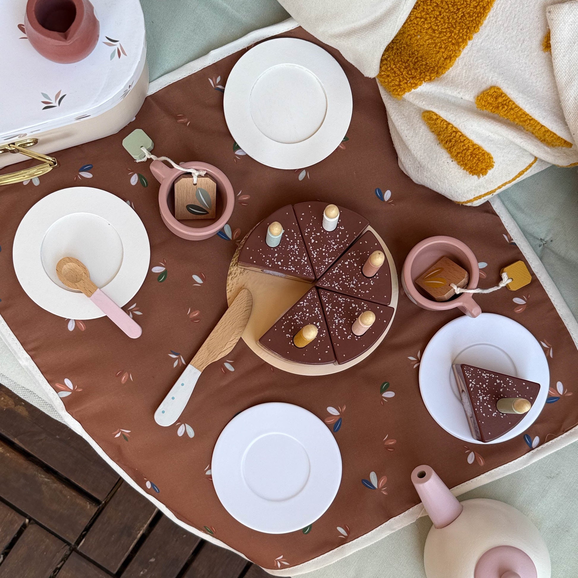 Wooden Birthday Tea Set
