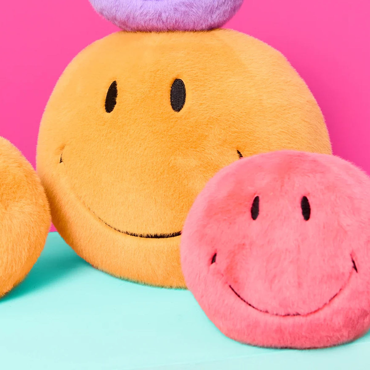 Smiley Bright Coral ECO Fuzzy Plush - 5"