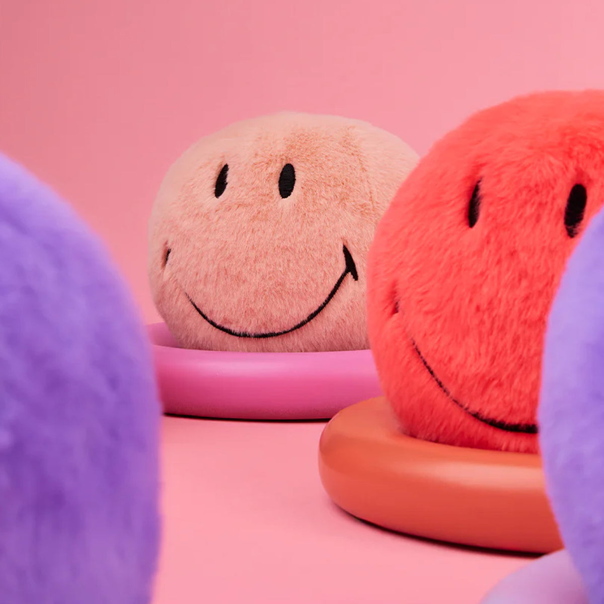 Smiley Pink ECO Fuzzy Plush - 5"