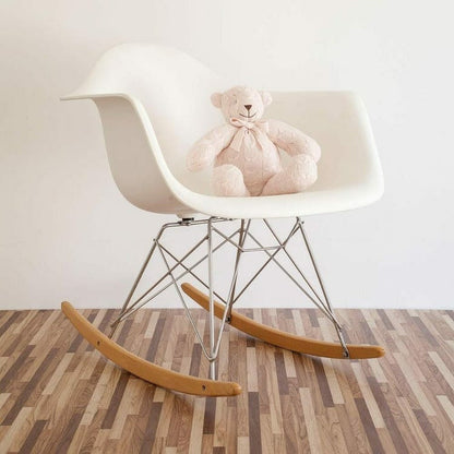Soft Pink Cable Knit Plush Teddy Bear
