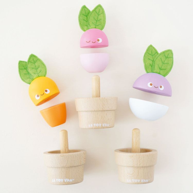 Stacking Wooden Veggies - 9 Pieces