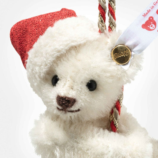 Teddy Bear Ornament on Christmas Bell