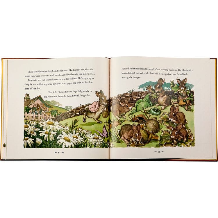 "The Classic Tale of Peter Rabbit" Book in Tan Bonded Leather