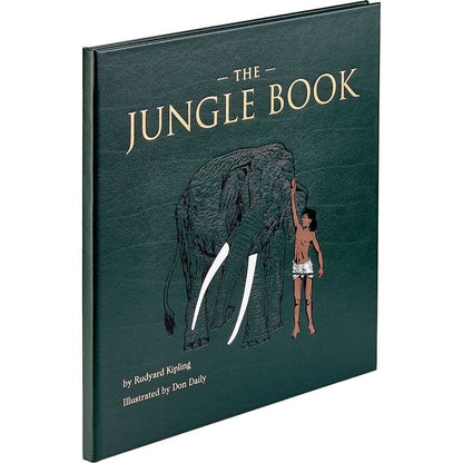 "The Jungle Book" in Green Bonded Leather