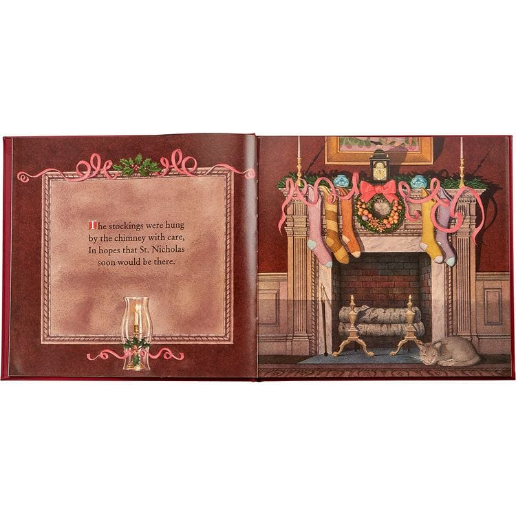 "The Night Before Christmas" Book in Red Bonded Leather