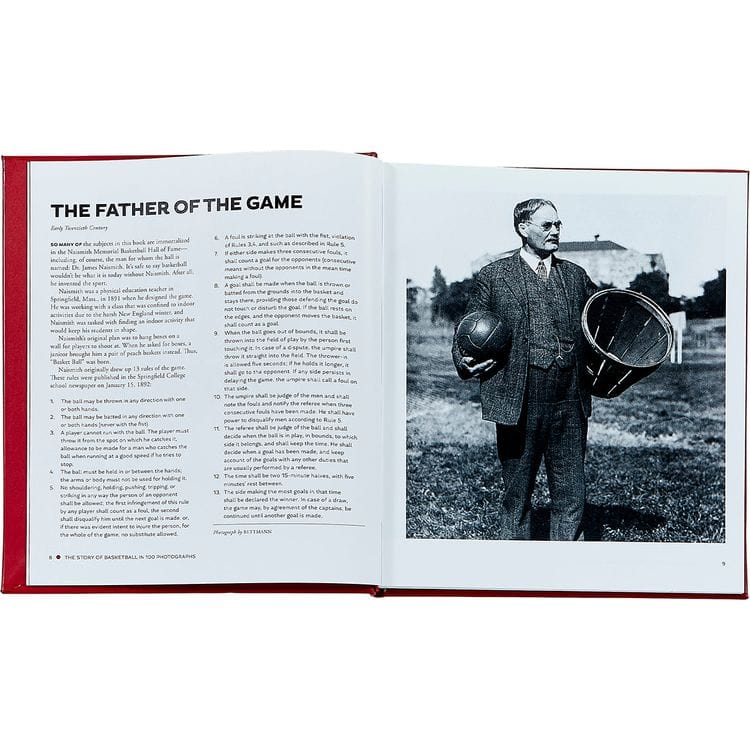 "The Story of Basketball in 100 Photographs" Leather-Bound Book by Sports Illustrated
