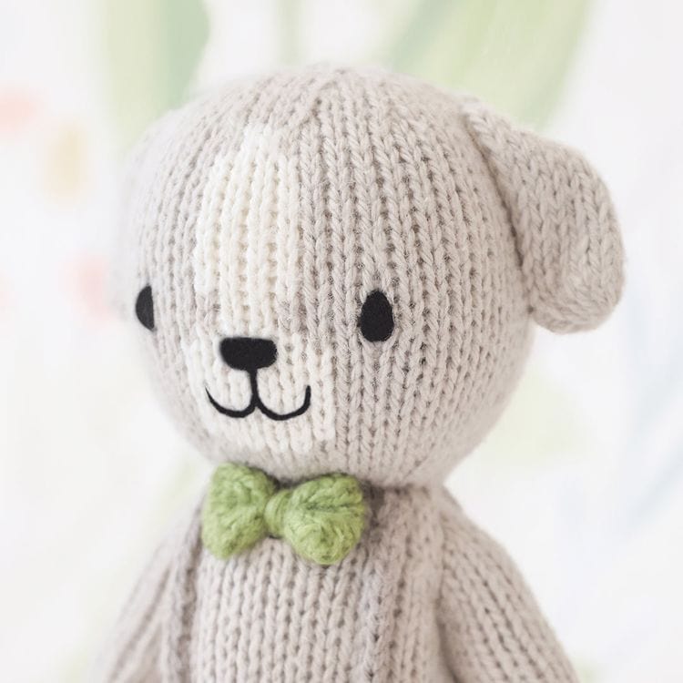 Tiny 6" Noah the Dog Hand-Knit Doll