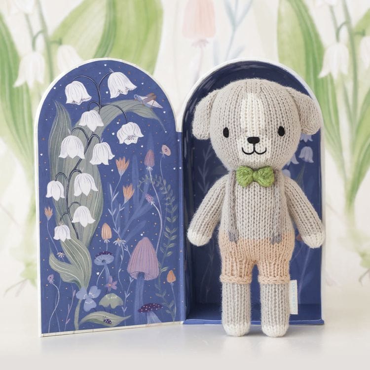 Tiny 6" Noah the Dog Hand-Knit Doll
