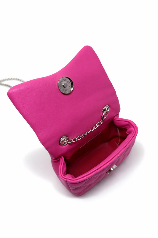 Tiny Crystal Stud Handbag - Hot Pink