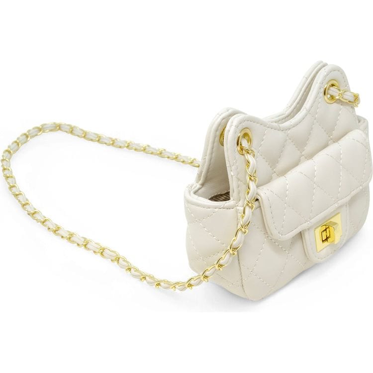 Tiny Quilted Treasure Purse - White
