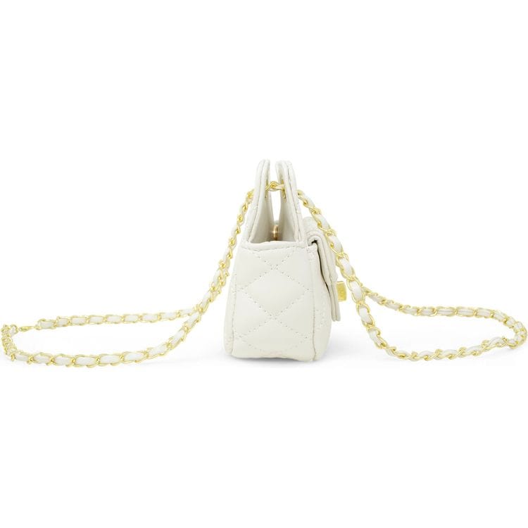 Tiny Quilted Treasure Purse - White