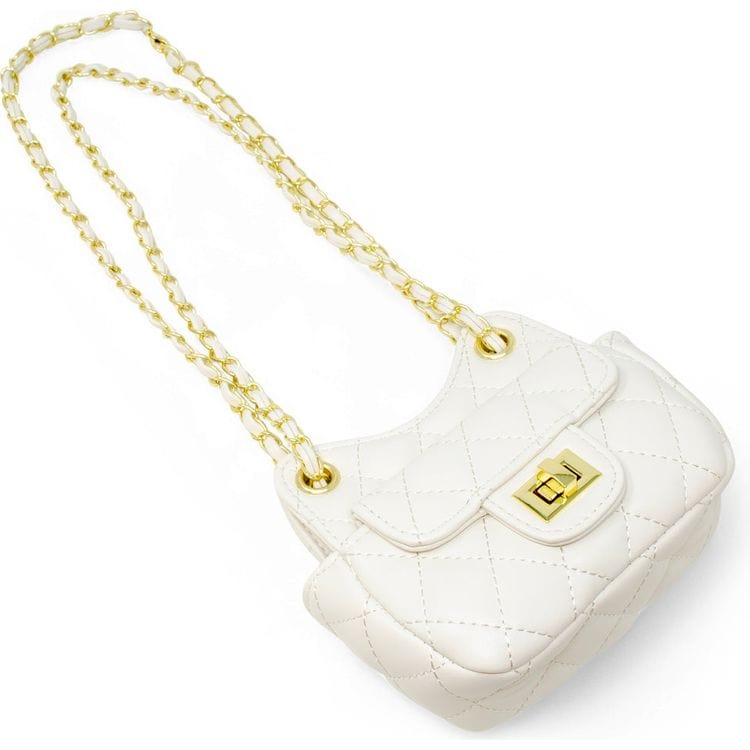 Tiny Quilted Treasure Purse - White