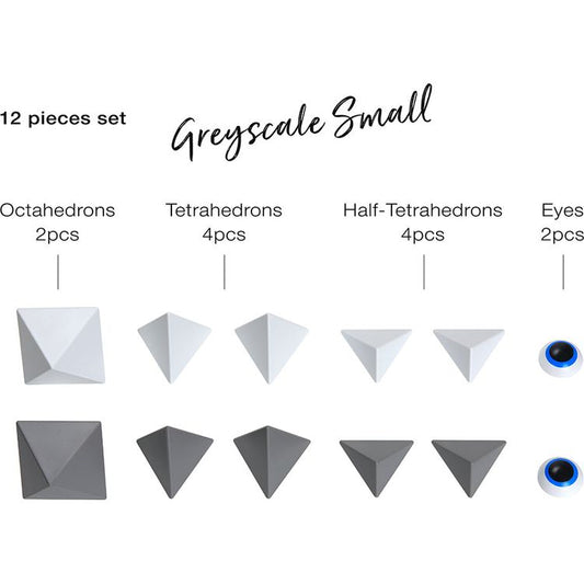 Trido Monochromatic Small Magnet Building Set - 12 Pieces