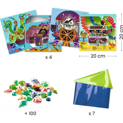 Up and at 'Em! Foil & Jewel Mosaic Craft Kit